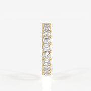 Cushion Cut Moissanite Diamond Eternity Band Sterling Silver Ring