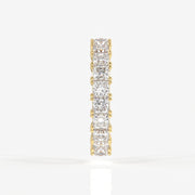 Princess Cut Moissanite Diamond Eternity Band Sterling Silver Ring