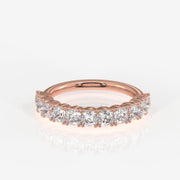 Cushion Cut Moissanite Diamond Wedding Band Sterling Silver Ring