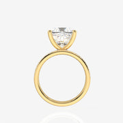 Cushion Cut Moissanite Diamond Three Layer Pave Sterling Silver Ring