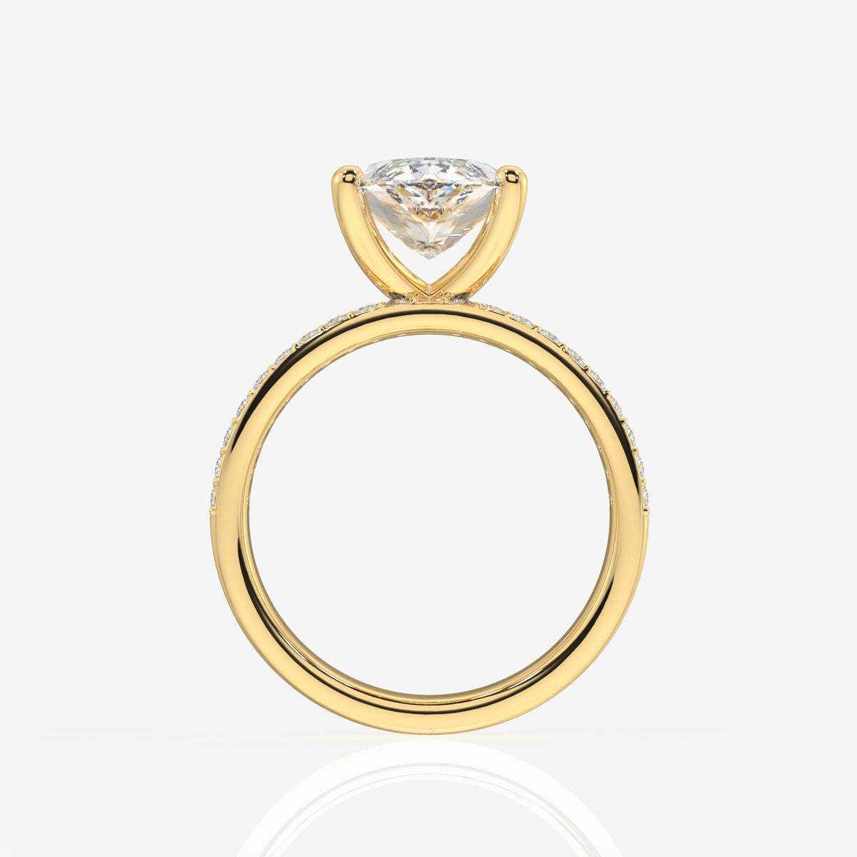 Marquise Cut Moissanite Diamond Three Layer Pave Sterling Silver Ring