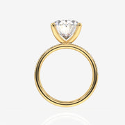 Oval Cut Moissanite Diamond Three Layer Pave Sterling Silver Ring