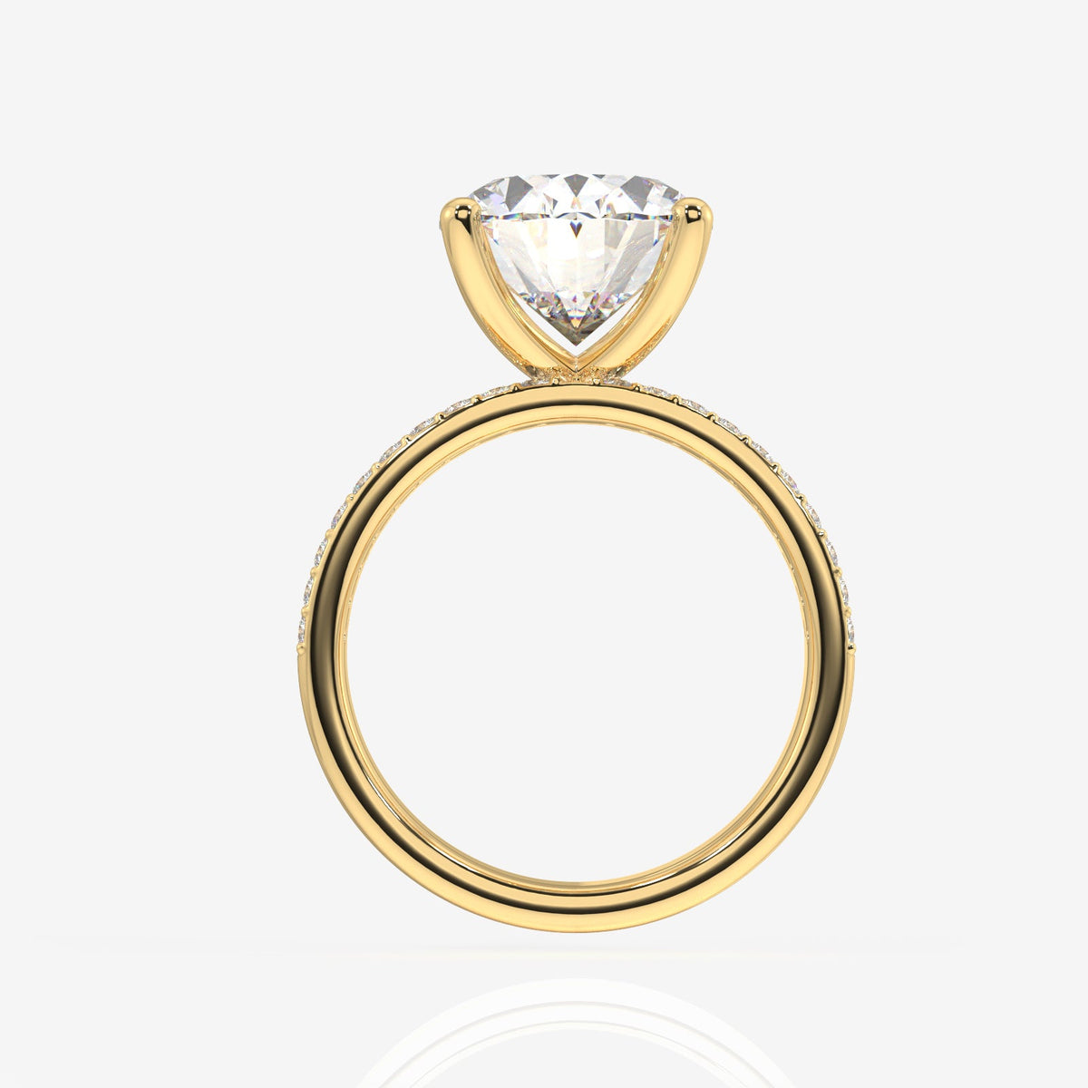 Oval Cut Moissanite Diamond Three Layer Pave Sterling Silver Ring