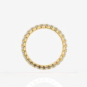 Radiant Cut Moissanite Diamond Eternity Band Sterling Silver Ring