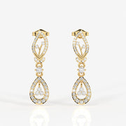 Lumia Moissanite Diamond Wedding Sterling Silver Earrings