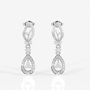 Lumia Moissanite Diamond Wedding Sterling Silver Earrings