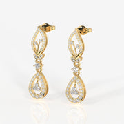 Lumia Moissanite Diamond Wedding Sterling Silver Earrings