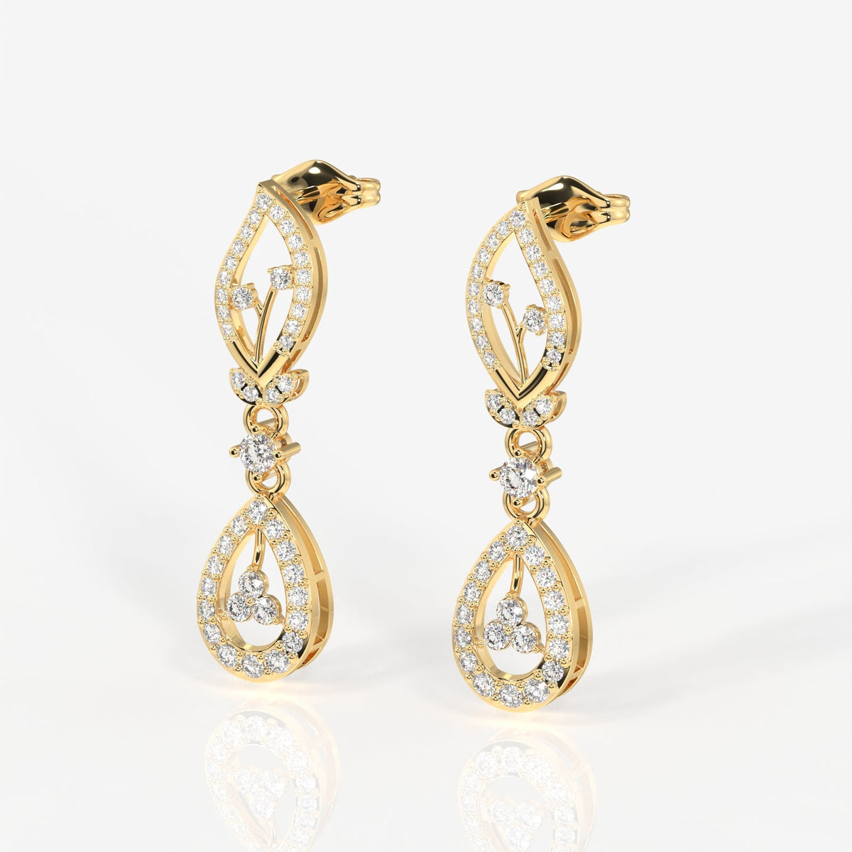 Lumia Moissanite Diamond Wedding Sterling Silver Earrings
