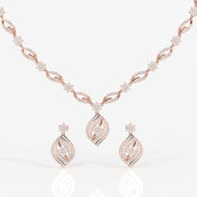 Florence Moissanite Diamond Bridal Sterling Silver Necklace