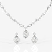 Florence Moissanite Diamond Bridal Sterling Silver Necklace