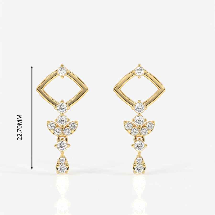 Adira Moissanite Diamond Classic Sterling Silver Earring