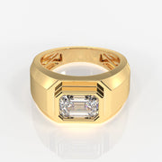 Imperial Elite Moissanite Diamond Men's Sterling Silver Ring