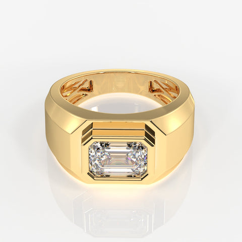 Imperial Elite Moissanite Diamond Men's Sterling Silver Ring
