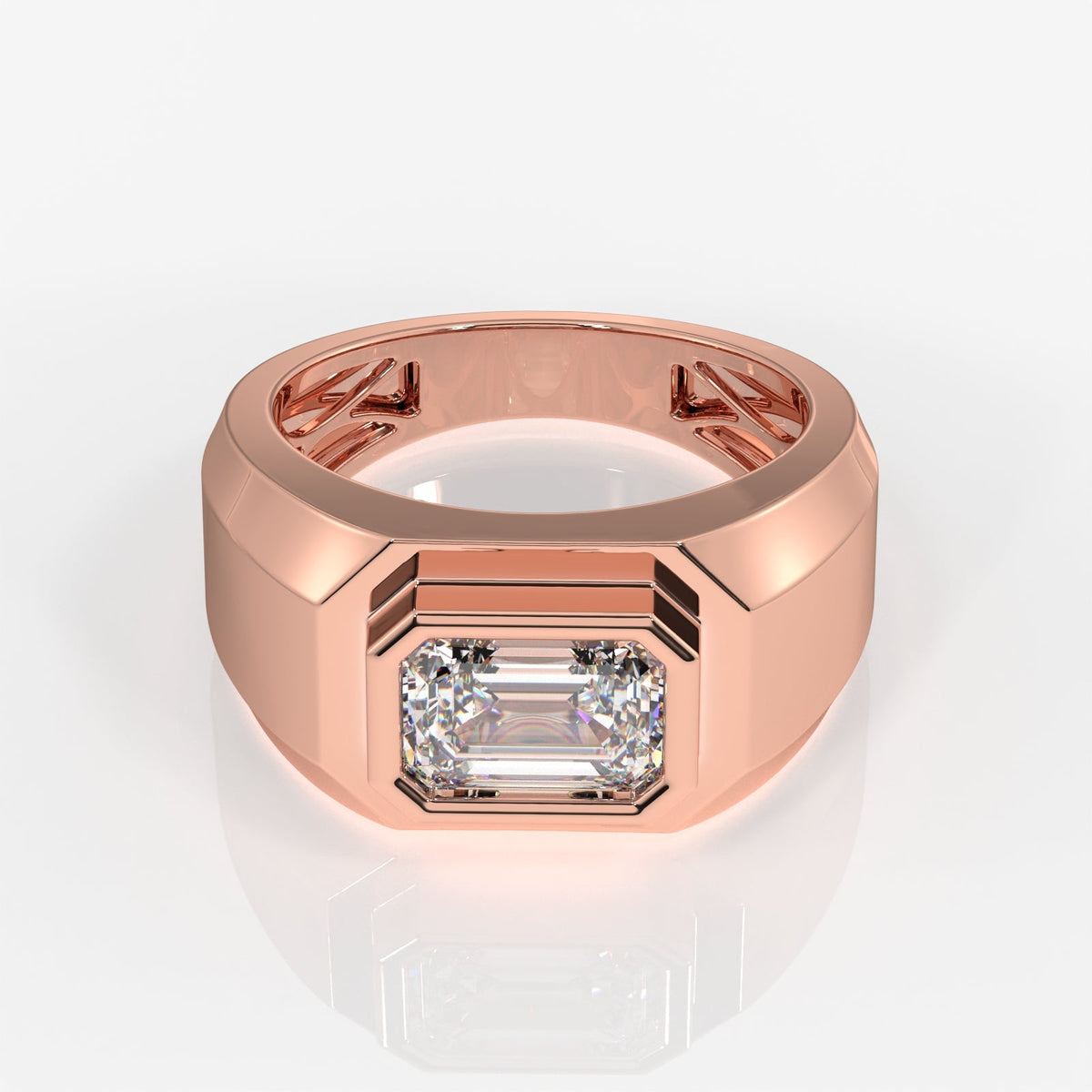 Imperial Elite Moissanite Diamond Men's Sterling Silver Ring