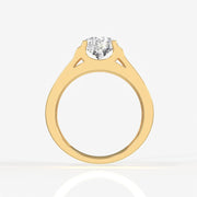 Portuguese Cut Moissanite Diamond, Bruce Men's Sterling Silver Ring