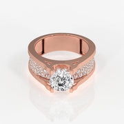 Portuguese Cut Moissanite Diamond, Bruce Men's Sterling Silver Ring