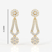 Premium Round Cut Moissanite Diamond Sterling Silver Necklace & Earrings Set