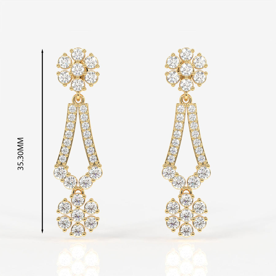 Premium Round Cut Moissanite Diamond Sterling Silver Necklace & Earrings Set