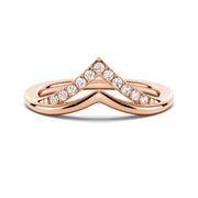 Round Cut Moissanite Diamond Wedding Band Sterling Silver Ring
