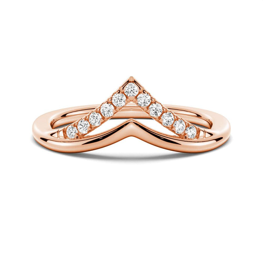 Round Cut Moissanite Diamond Wedding Band Sterling Silver Ring