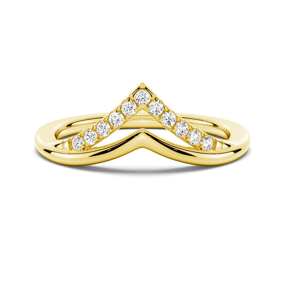 Round Cut Moissanite Diamond Wedding Band Sterling Silver Ring