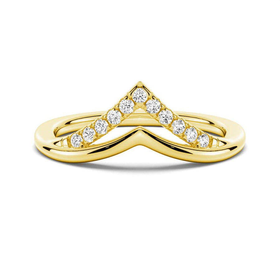 Round Cut Moissanite Diamond Wedding Band Sterling Silver Ring