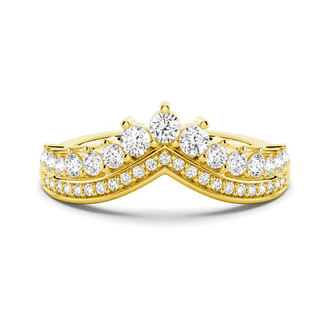 Round Cut Moissanite Diamond Wedding Band Sterling Silver Ring