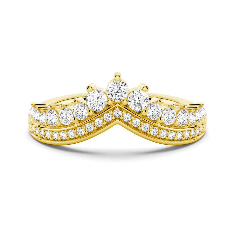Round Cut Moissanite Diamond Wedding Band Sterling Silver Ring