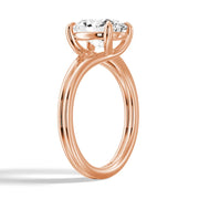 Oval Cut Moissanite Diamond Solitaire Sterling Silver Ring