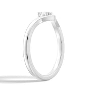 Oval Cut Moissanite Diamond Solitaire Sterling Silver Ring