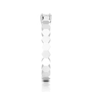 Princess Cut Moissanite Diamond Solitaire Sterling Silver Ring