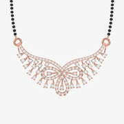 Round Cut Moissanite Diamond Women's Sterling Silver Mangalsutra