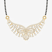 Round Cut Moissanite Diamond Women's Sterling Silver Mangalsutra