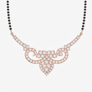 Round Cut Moissanite Diamond Women's Sterling Silver Mangalsutra