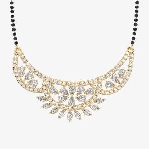 Women's  Moissanite Diamond Sterling Silver Mangalsutra