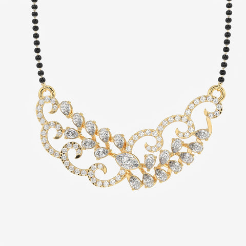 Women's Moissanite Diamond Sterling Silver Mangalsutra