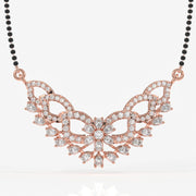 Round & Pear Cut Moissanite Diamond Women's Sterling Silver Mangalsutra