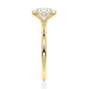Oval Cut Moissanite Diamond East-West Sterling Silver Ring
