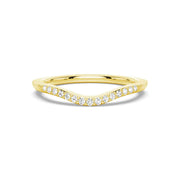 Round Cut Moissanite Diamond Wedding Band Sterling Silver Ring