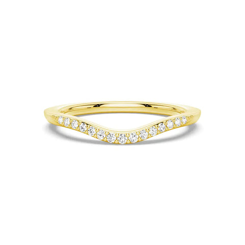 Round Cut Moissanite Diamond Wedding Band Sterling Silver Ring