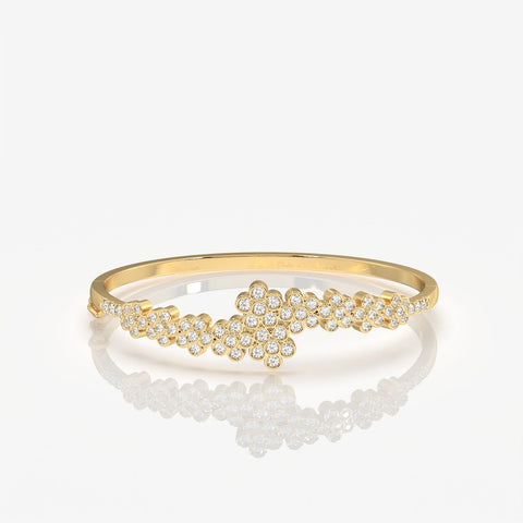 Round Cut Moissanite Diamond Sterling Silver Bracelet