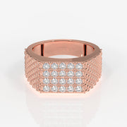 Shop Caratbazaar Luxe Heritage Lab Grown Diamond Men's 14K Yellow Gold Ring