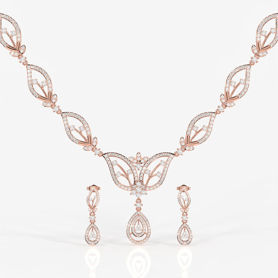 Shop Caratbazaar Round Cut Moissanite Diamond Sterling Silver Necklace & Earrings