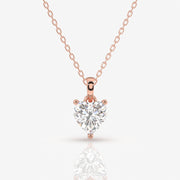 Shop Heart Cut Lab Grown Diamond Solitaire 14k Gold Pendant