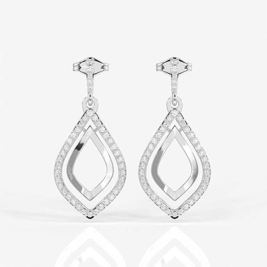 Shop Luxe Petal Lab Grown Danglers 14k Gold Earrings