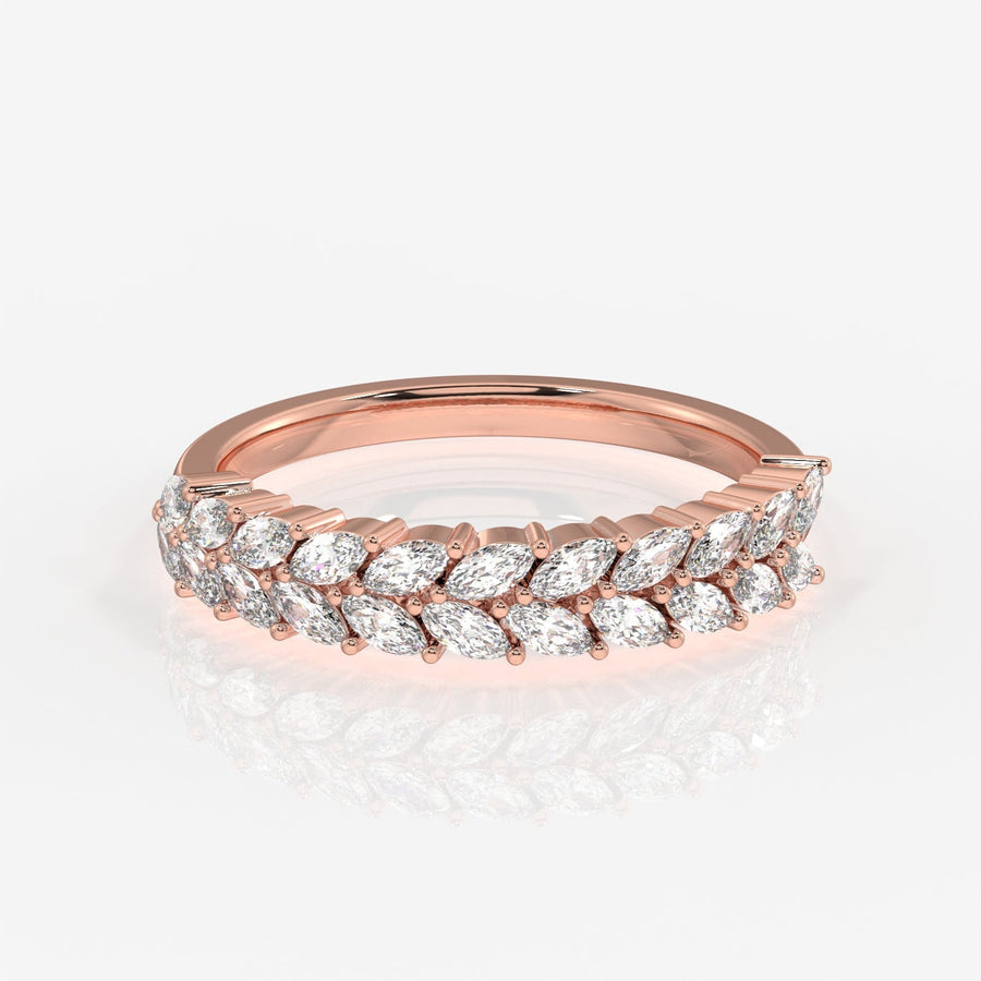 Shop Marquise Cut Lab Grown Diamond Wedding Band 14k Gold Ring