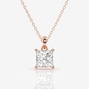 Shop Princess Cut Lab Grown Diamond Solitaire 14k Gold Pendant
