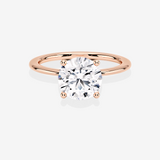 Shop Round Cut Moissanite Diamond Classic Solitaire Engagement Sterling Silver Ring