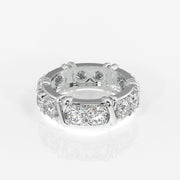 Shop Round Cut Moissanite Diamond Eternity Band 18K Gold Ring