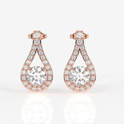 Shop Twilight Sparkle Lab Grown Drop 14k Gold Earrings